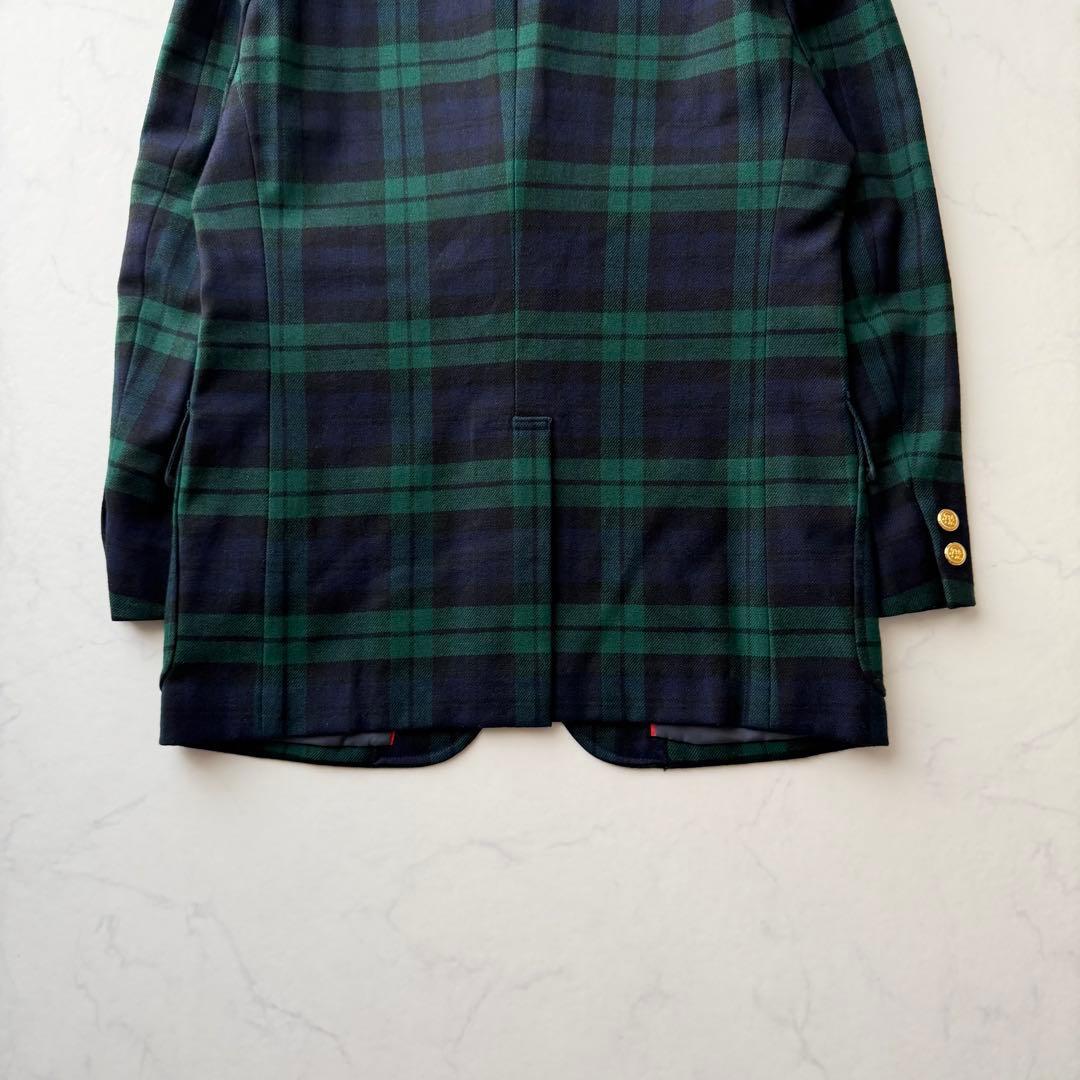 美品【ジェイプレス】 紺×緑 ブラックウォッチ 金ボタン M相当