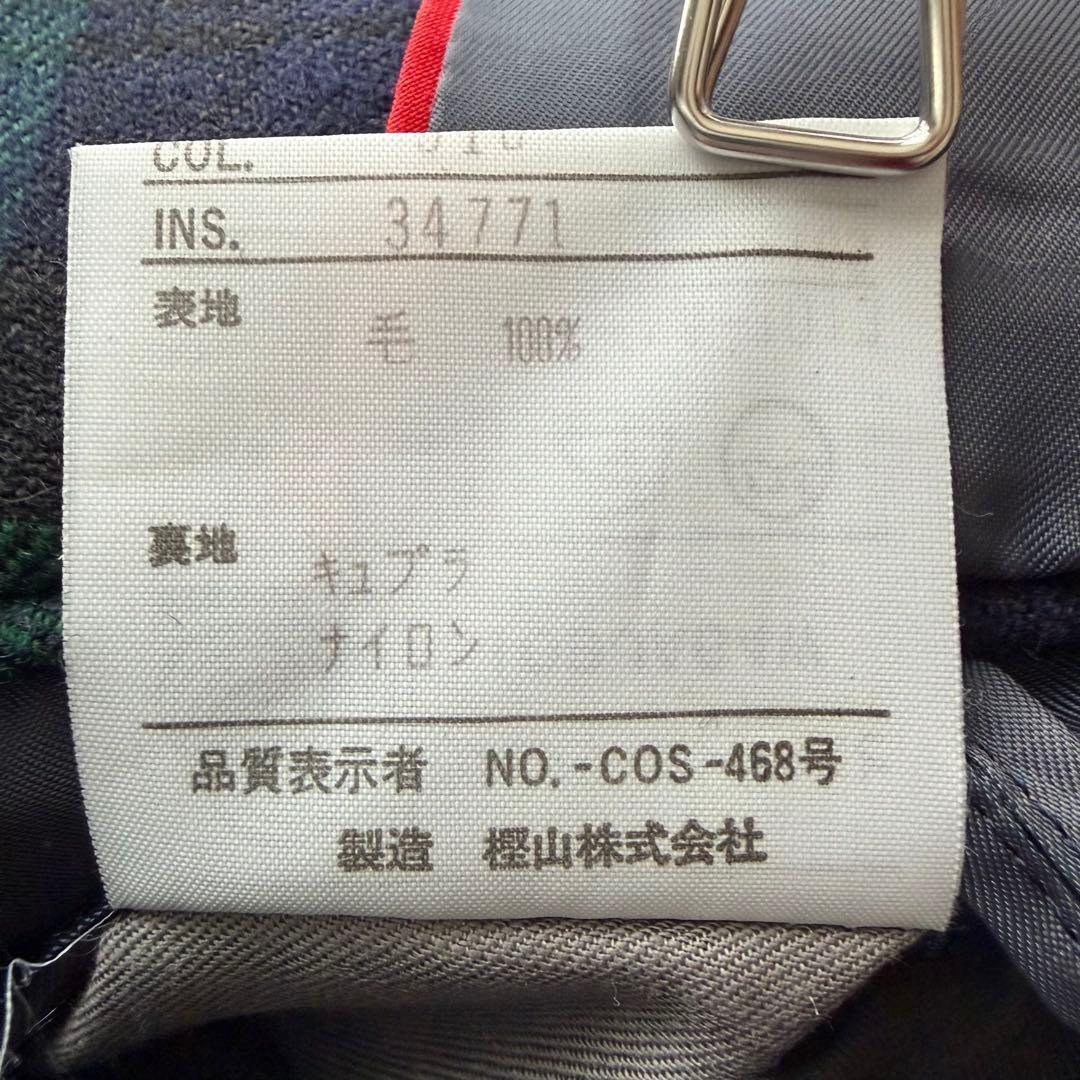 美品【ジェイプレス】 紺×緑 ブラックウォッチ 金ボタン M相当