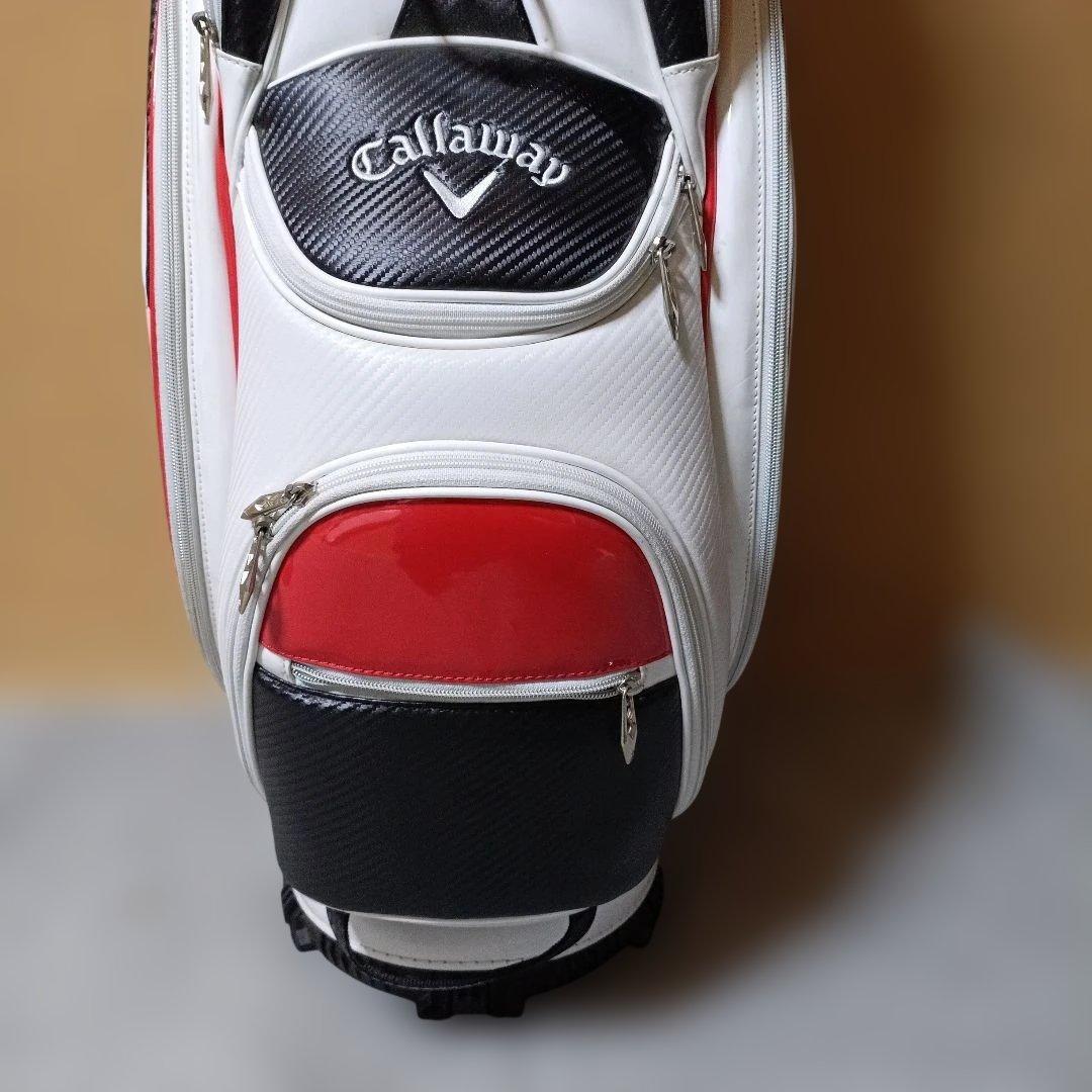 美品Callaway キャディバッグ ホワイト/ブラック/レッド