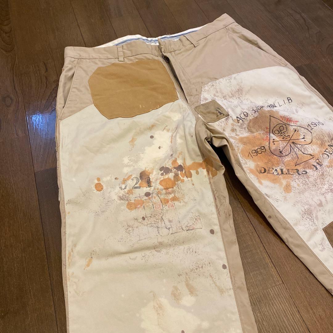 Polo by Ralph Lauren ダブルニー チノパン 刺繍ロゴ 襤褸