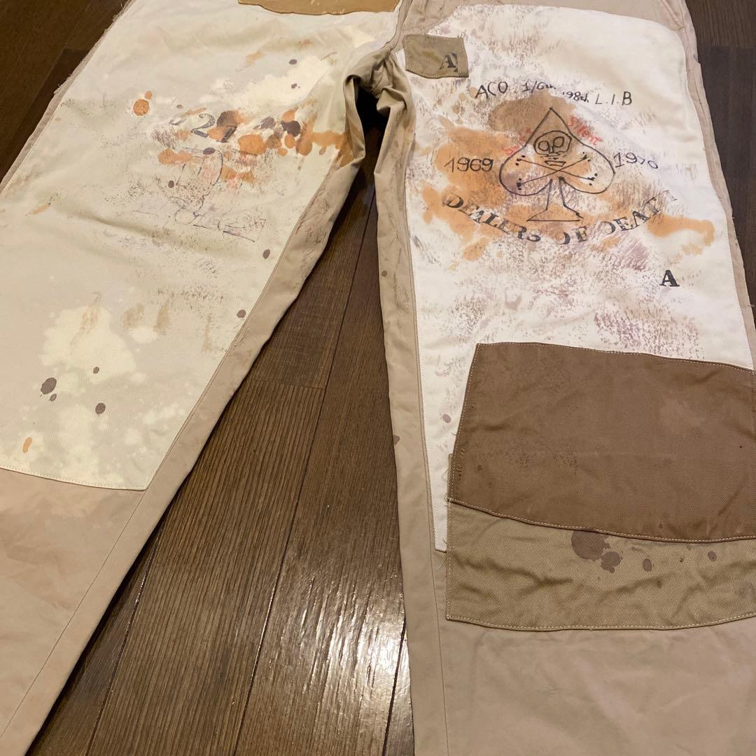 Polo by Ralph Lauren ダブルニー チノパン 刺繍ロゴ 襤褸