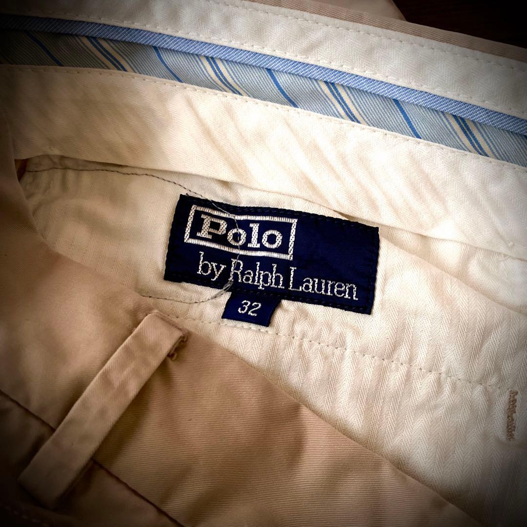 Polo by Ralph Lauren ダブルニー チノパン 刺繍ロゴ 襤褸