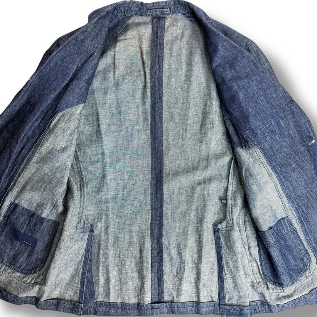 J7232 良品 ラルディーニ コットンリネンデニムセットアップ インディゴ50