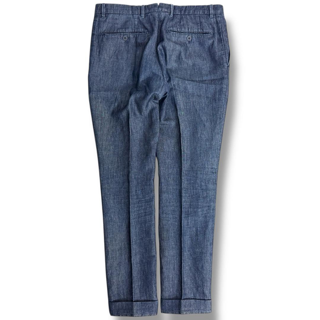 J7232 良品 ラルディーニ コットンリネンデニムセットアップ インディゴ50