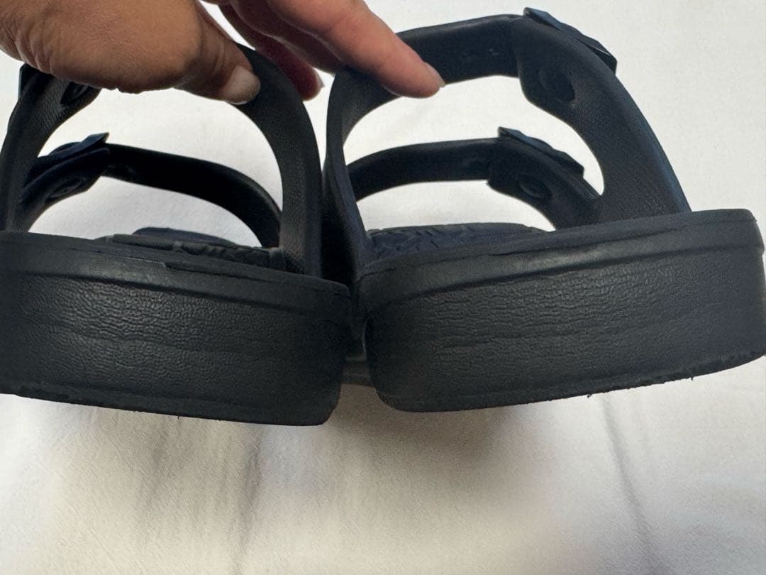 Rakubaki イージーサンダル ラップ S 黒