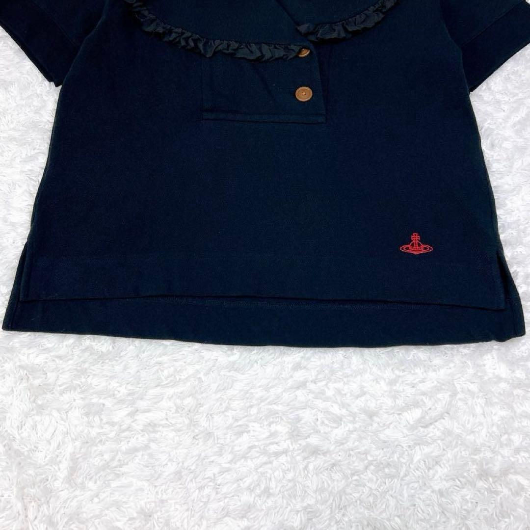 未使用級✨希少✨ヴィヴィアンウエストウッド フリル ラブポロシャツ オーブ刺繍