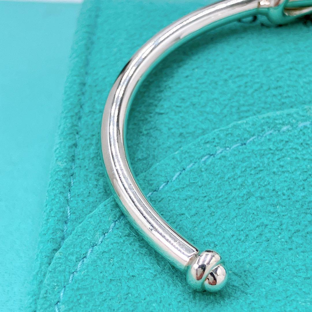 極美品 ティファニー インフィニティ バングル 14cm シルバー925