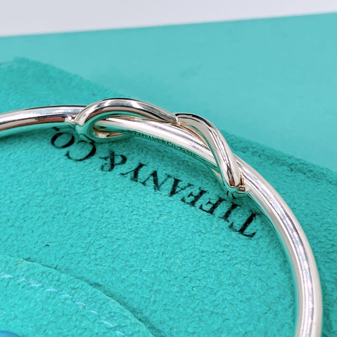 極美品 ティファニー インフィニティ バングル 14cm シルバー925