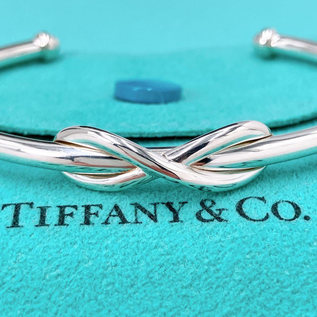 極美品 ティファニー インフィニティ バングル 14cm シルバー925