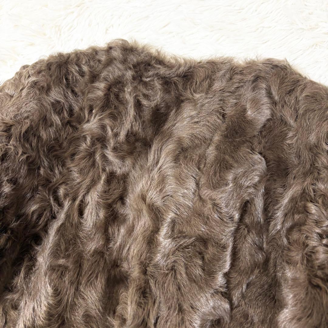 ドゥーズィエムクラス 高級カルガンラムファーコート ブラウン