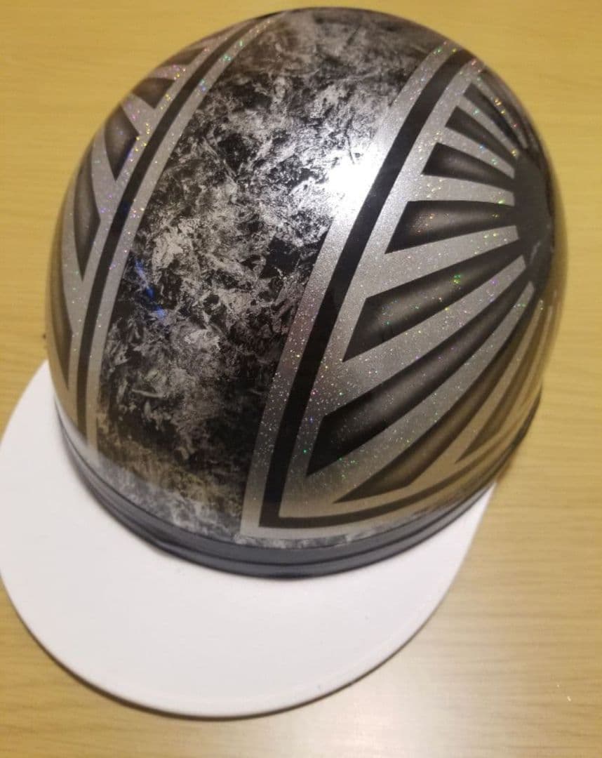 日章コルク　ラップ塗装ラメ　 半帽ヘルメット