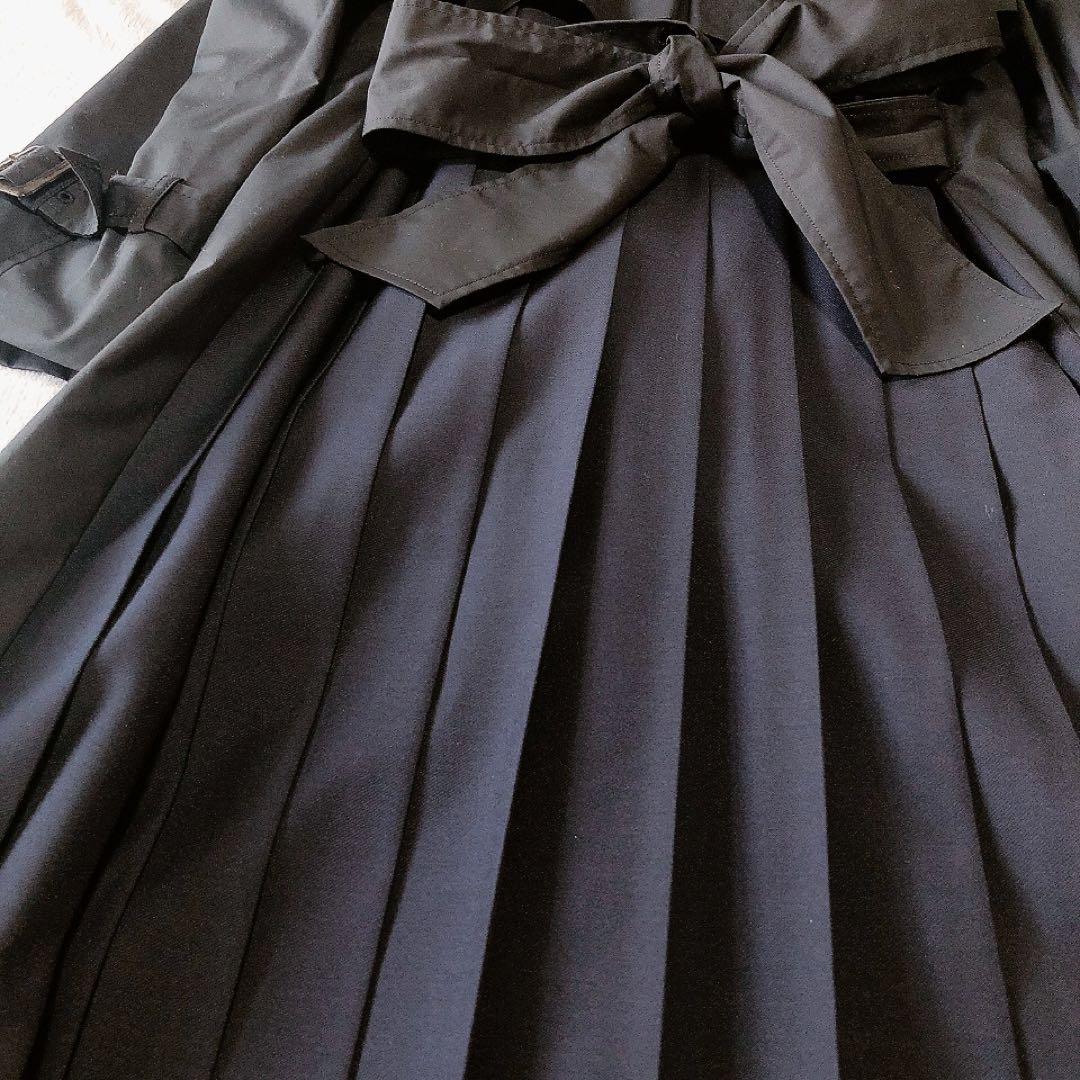 【極美品】ローズティアラ トレンチコート バックプリーツ ネイビー 42