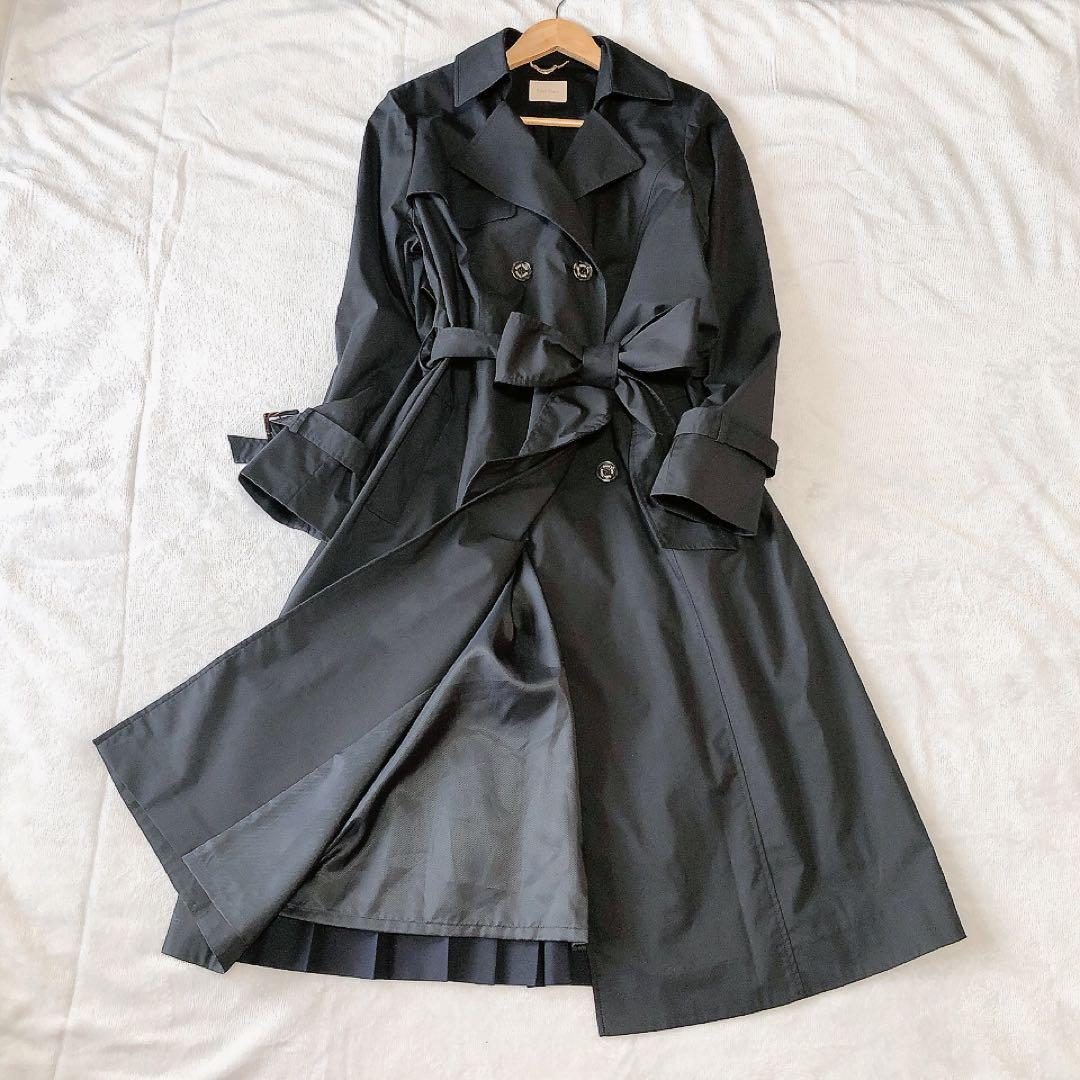 【極美品】ローズティアラ トレンチコート バックプリーツ ネイビー 42