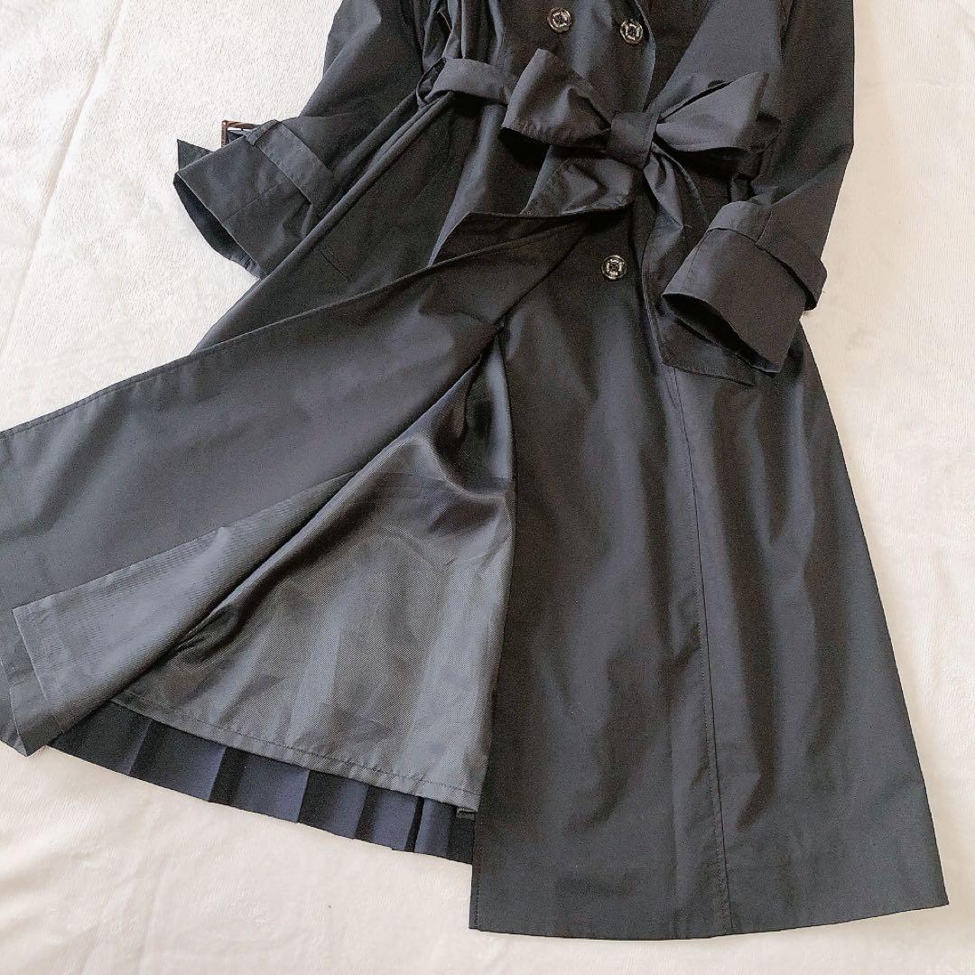 【極美品】ローズティアラ トレンチコート バックプリーツ ネイビー 42