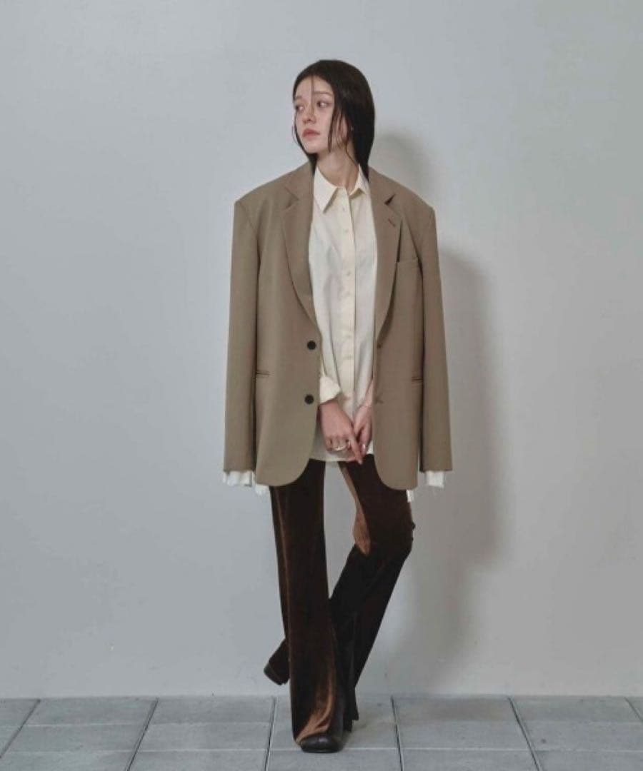 パンツ todayful Velour Slit Leggings 36BLACK