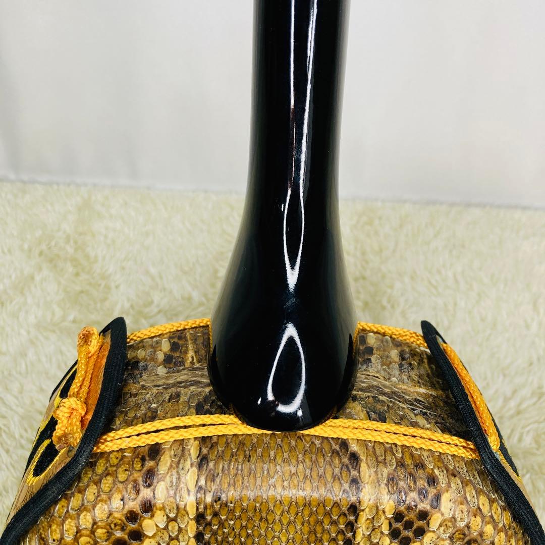 沖縄三線 本皮 三線 沖縄 皮破れなし 蛇皮 本蛇革 琉球 和楽器 弦楽器