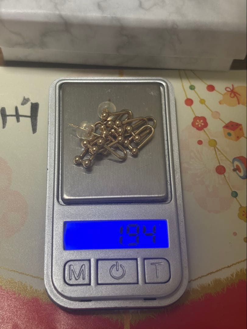 K18 ゴールド リンクチェーン ピアス