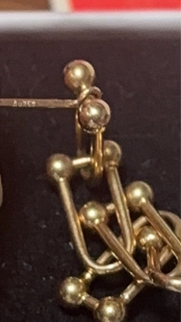 K18 ゴールド リンクチェーン ピアス