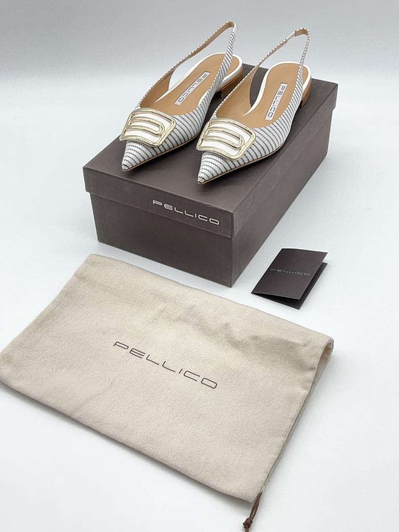 【新品】PELLICO バックフラットシューズ S定価86900円　25