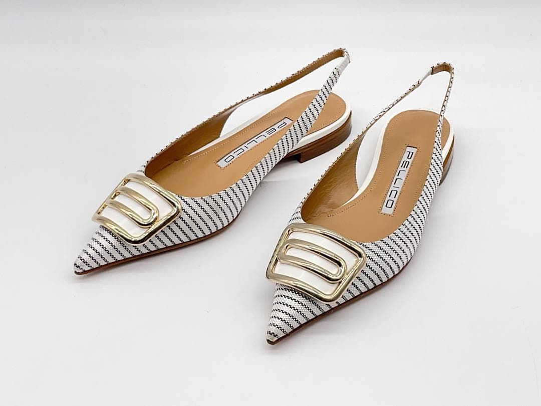 【新品】PELLICO バックフラットシューズ S定価86900円　25