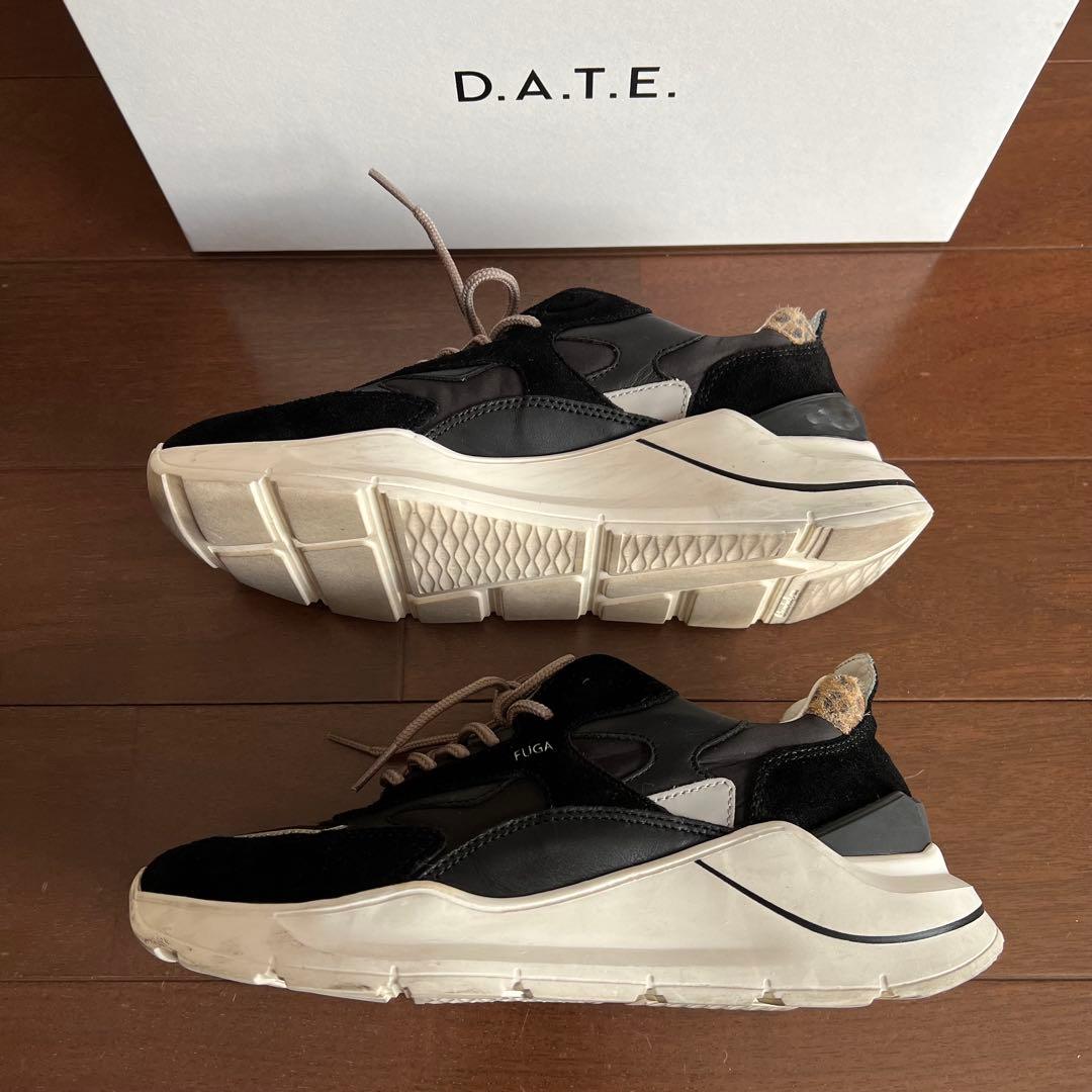 D.A.T.E. fuga ブラック スニーカー