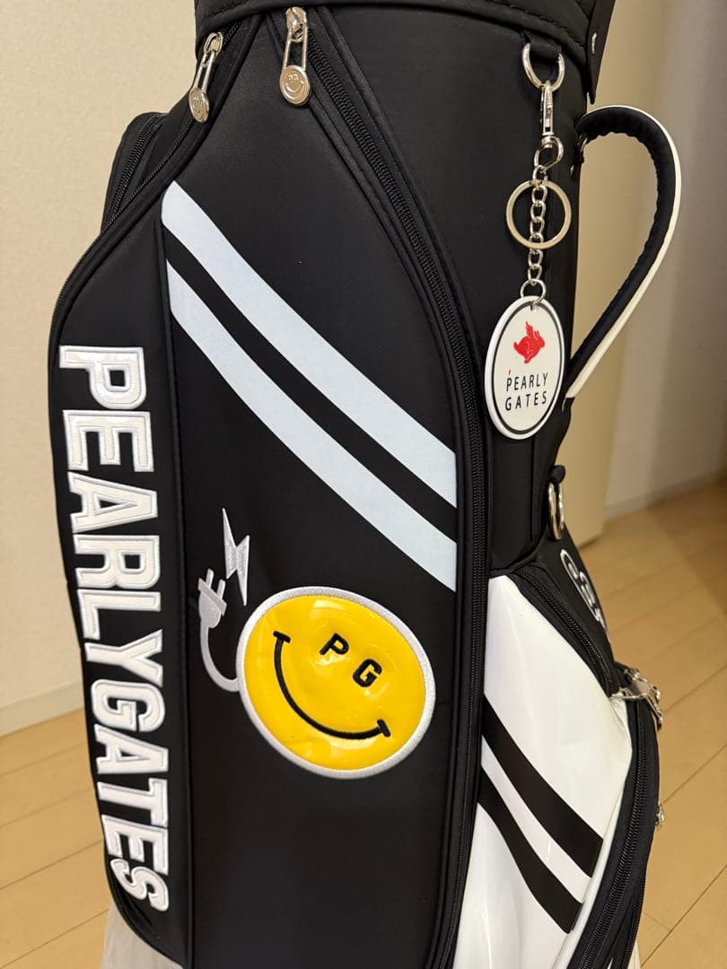 PEARLY GATES キャディバッグ スマイリーフェイス　合成革　キャスター