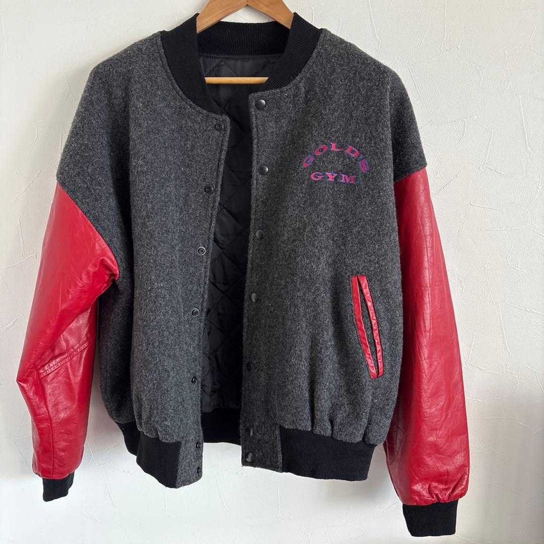 ゴールドジム　スタジャン　gold's gym ジャケット　Lサイズ　ボディビル