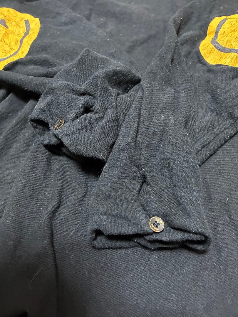 KAPITAL スマイルプリント 袖ボタン ブラック 日本製