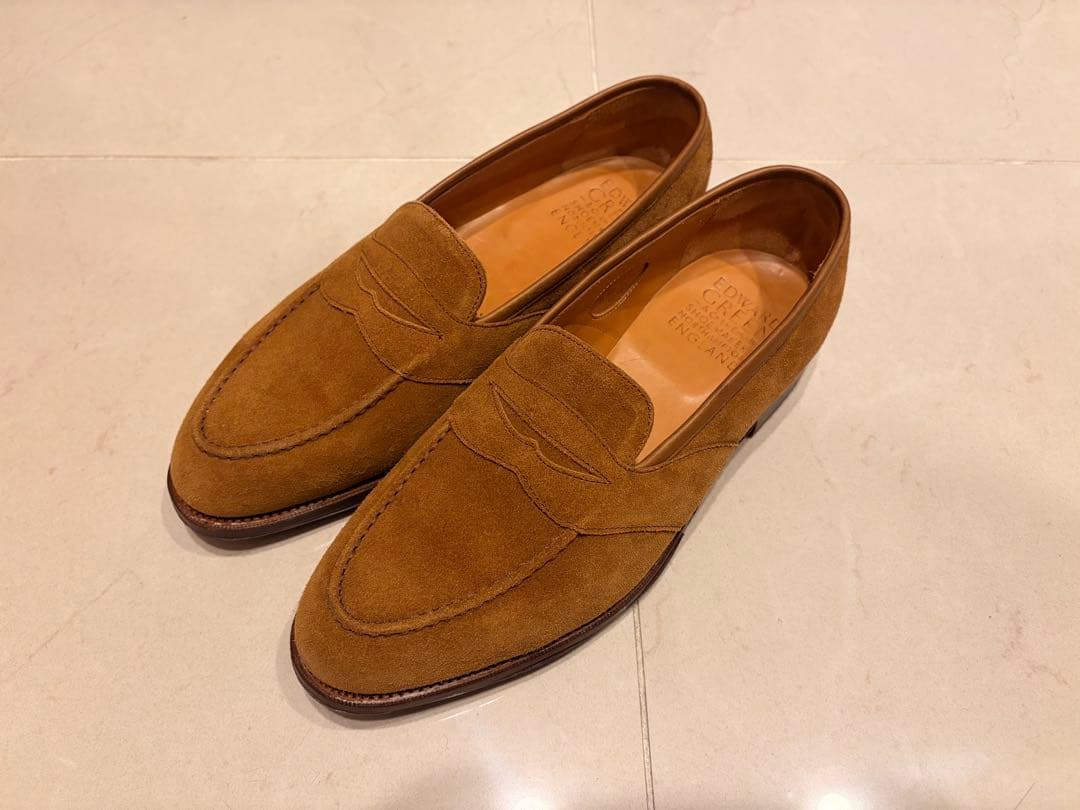 エドワードグリーン スエード ローファー 184E Edward Green