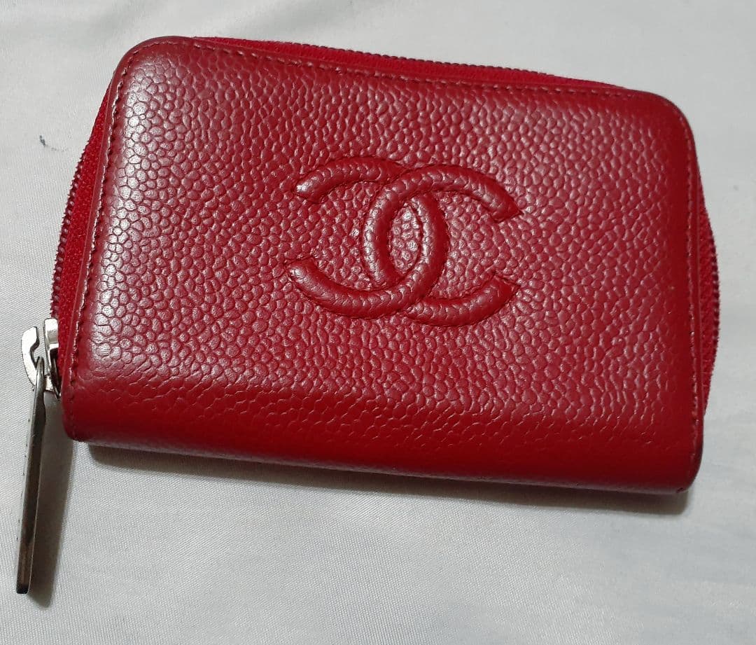 CHANEL シャネル キャビアスキン レザー ケース カードケース