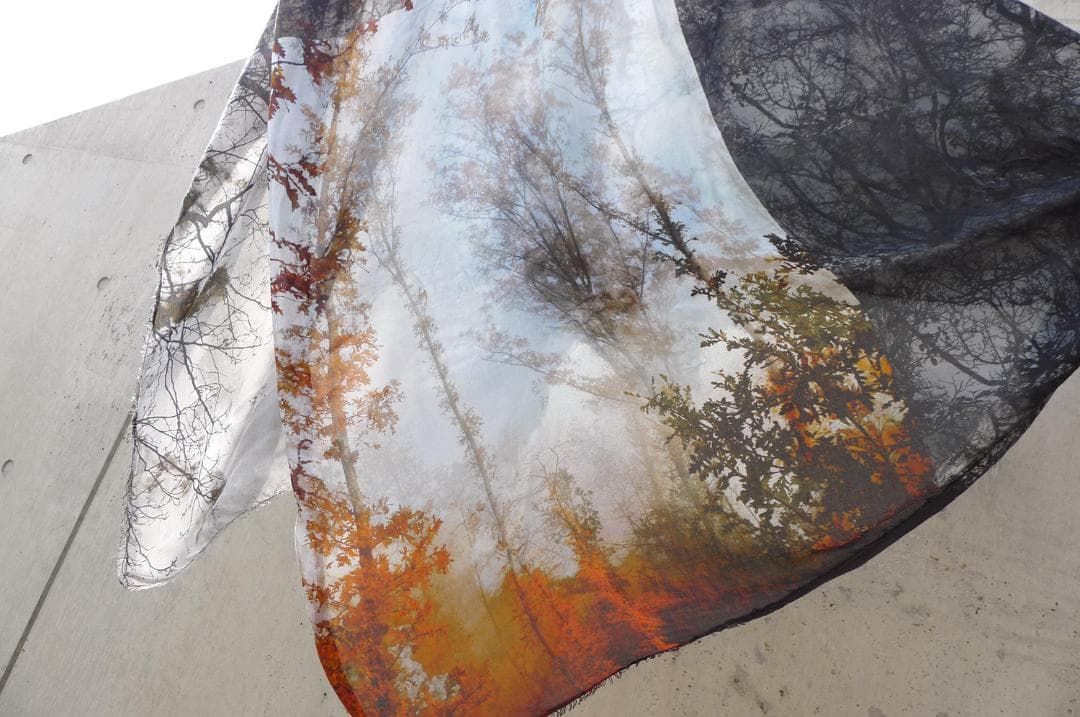 ファリエロ サルティ　Faliero Sarti　ストール 森林柄