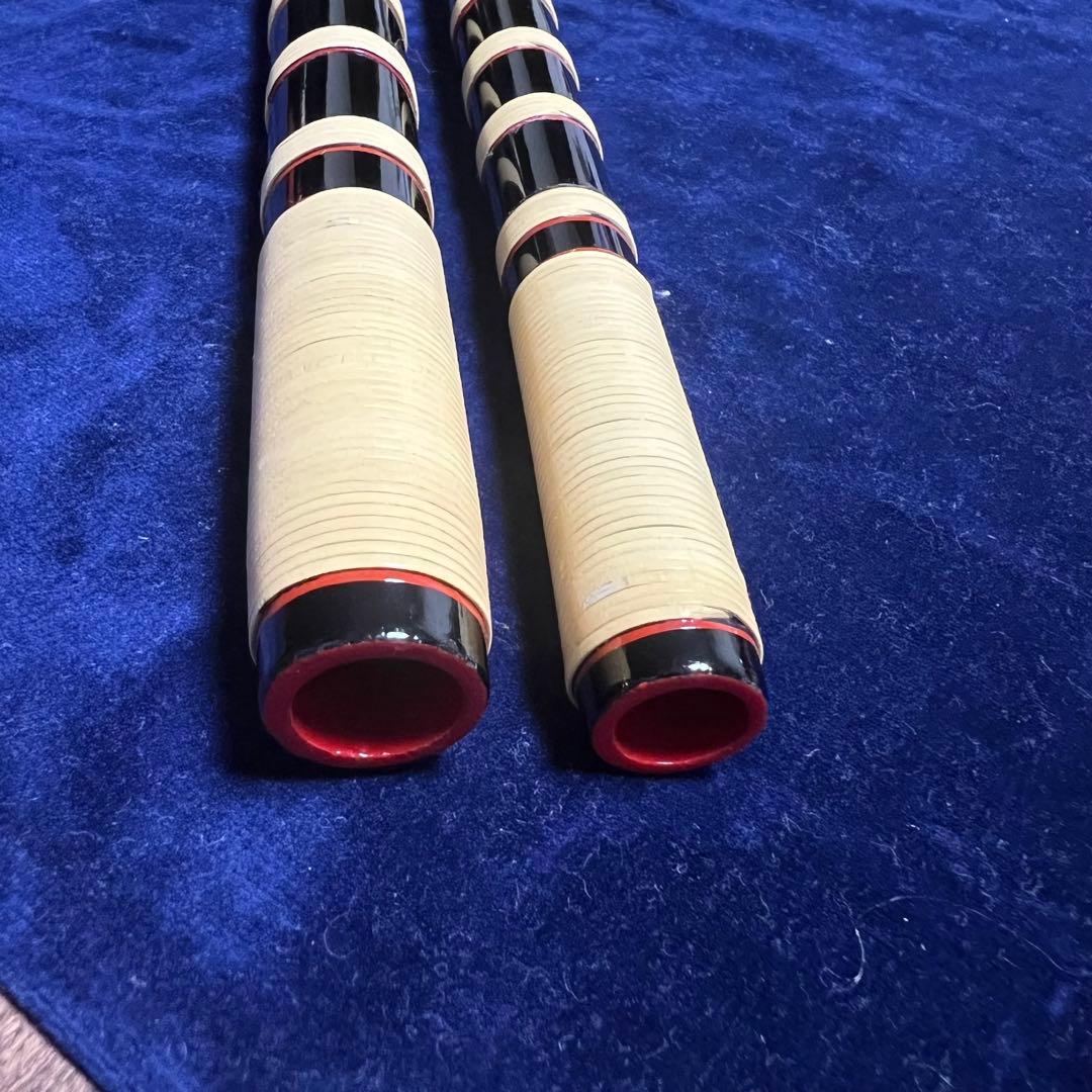 篠笛 獅子田 7本調子 4本調子 古典調 総巻 黒漆塗 2本セット