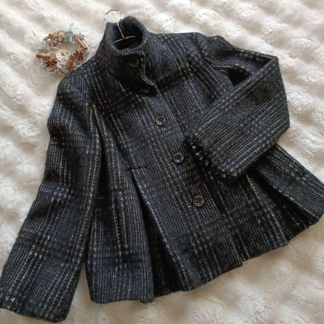 Max&Co 2wayツイードコート　アルパカ　モヘヤ　プリーツ