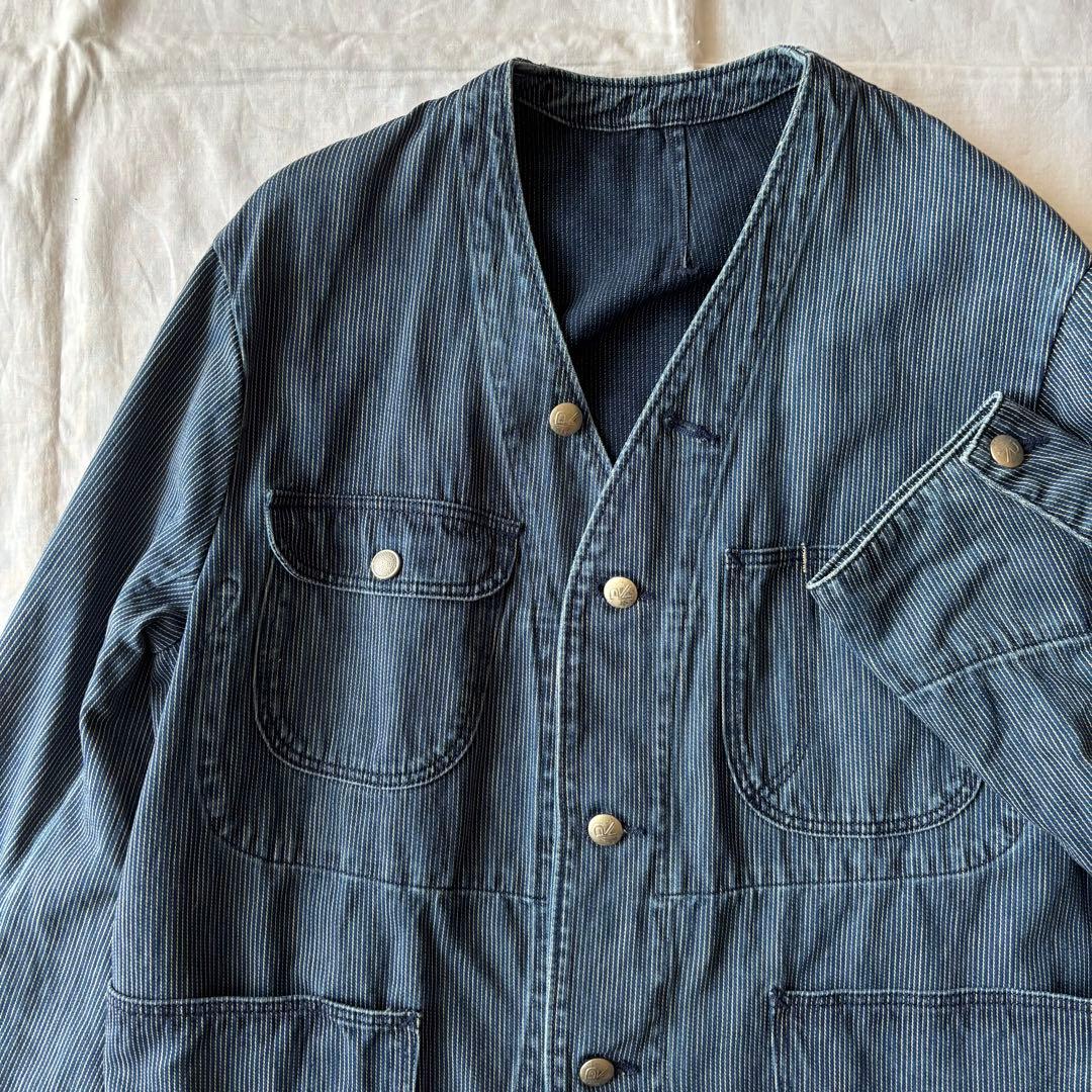 45r デニム　ヒッコリー　ジャケット