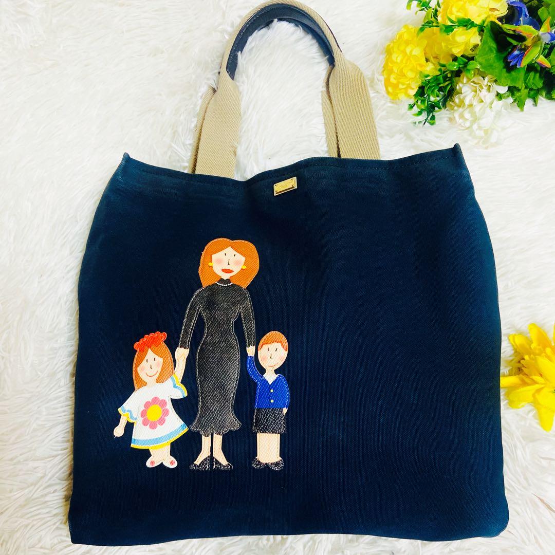 DOLCE&GABBANA✨ドルガバ✨トートバッグ✨アップリケ✨家族✨手提げ✨