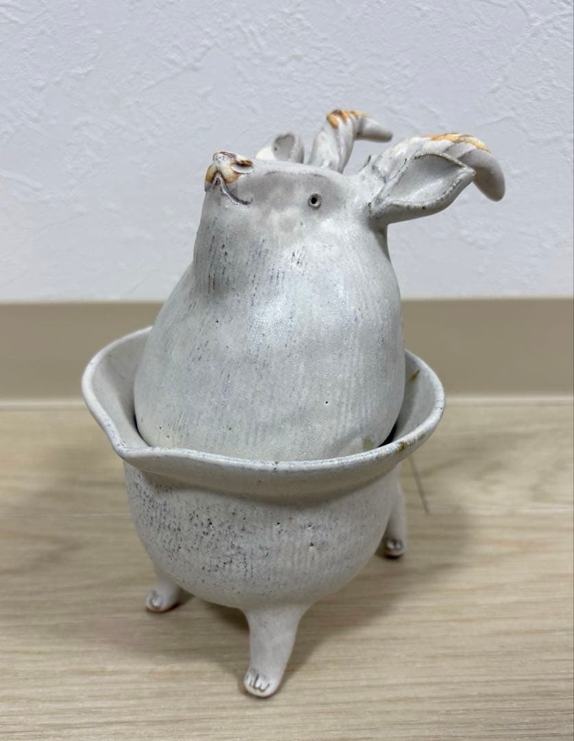 白井隆二　器のしごと　村上直子　動物　カップ　蓋付き　茶碗蒸し　sakeカップ