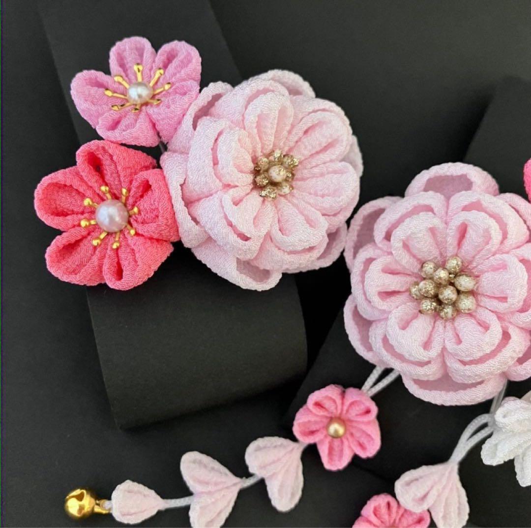 〜　舞　〜　選べる髪飾り　七五三 3歳　着物　ヘアアクセサリー　和風　ピンク