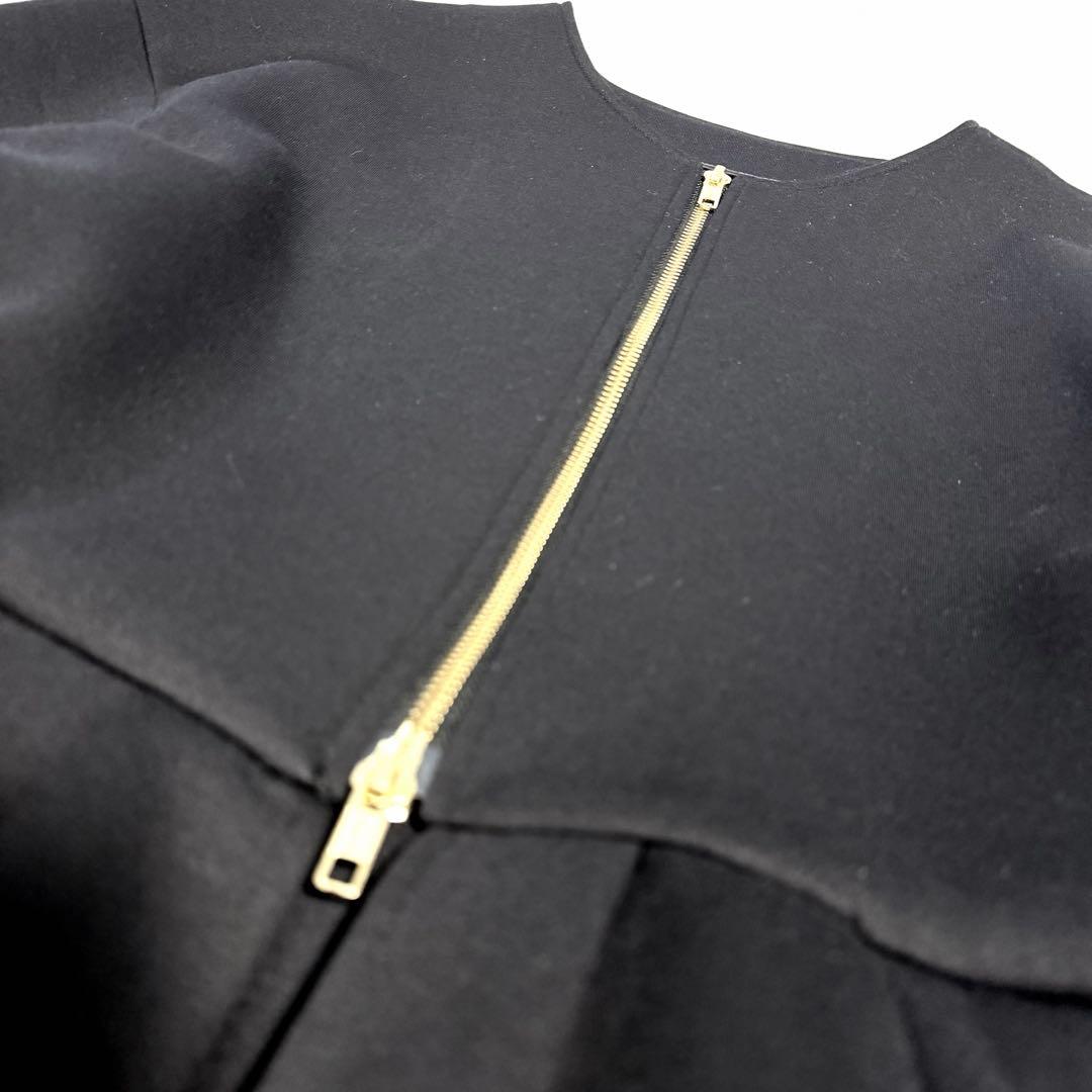 【美品】完売品✨️ロージーモンスター ノーカラー プックリ ジャケット フリル 黒