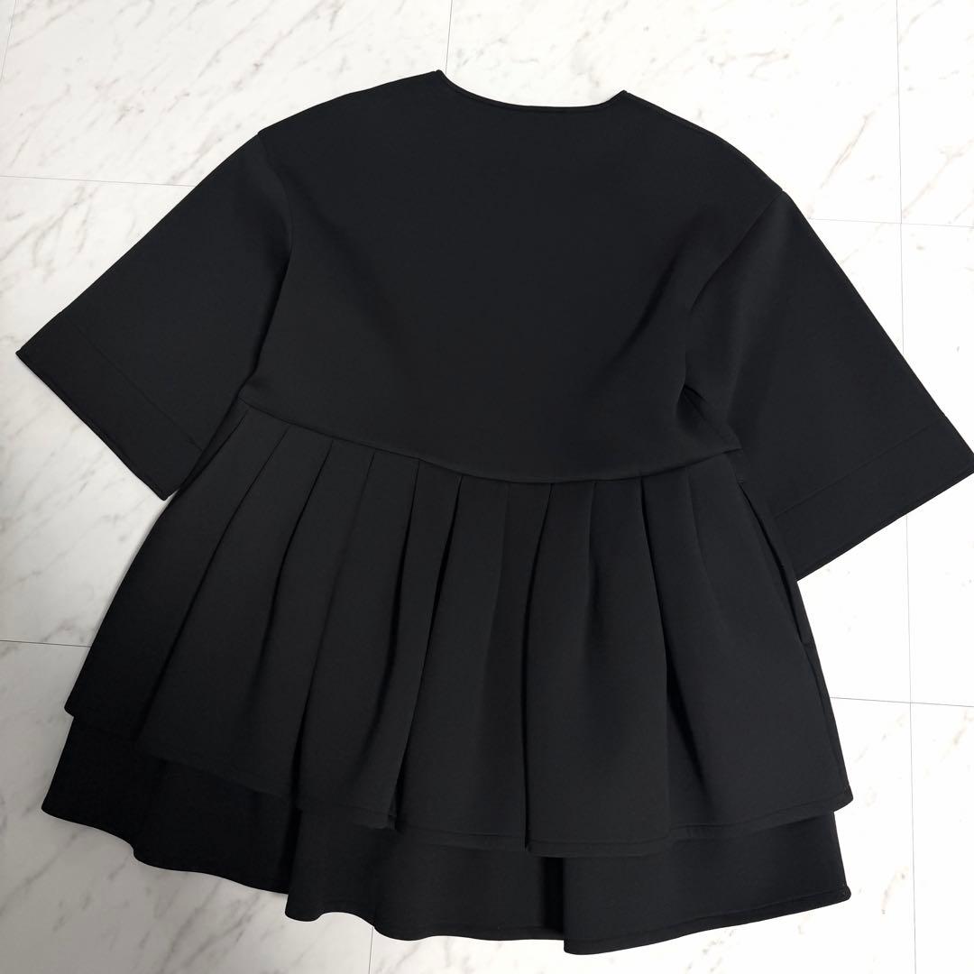 【美品】完売品✨️ロージーモンスター ノーカラー プックリ ジャケット フリル 黒