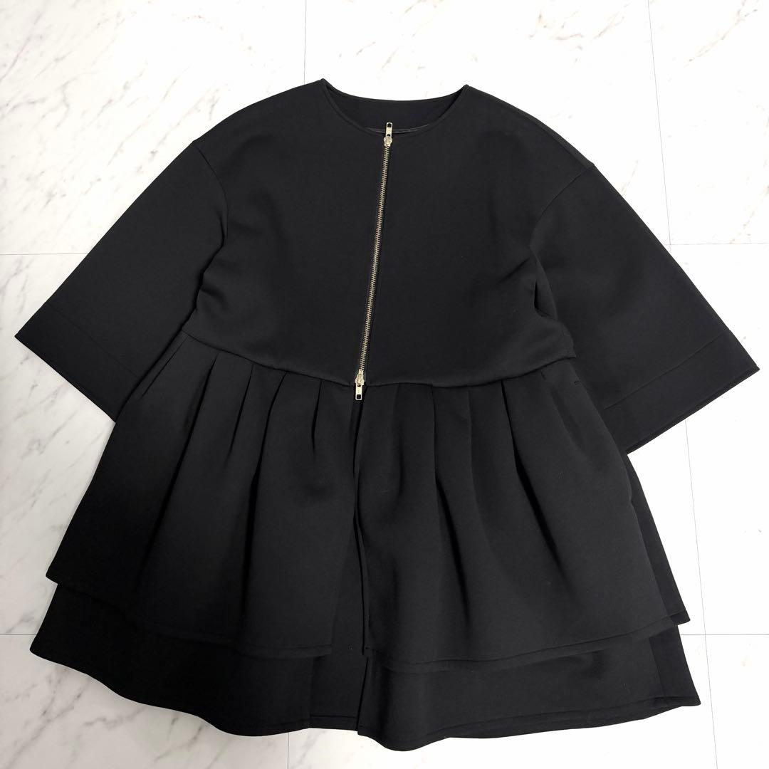 【美品】完売品✨️ロージーモンスター ノーカラー プックリ ジャケット フリル 黒