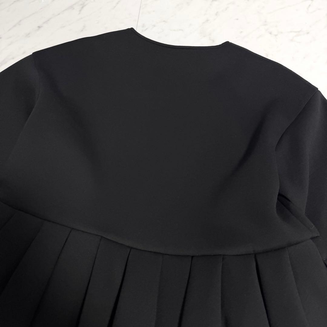 【美品】完売品✨️ロージーモンスター ノーカラー プックリ ジャケット フリル 黒