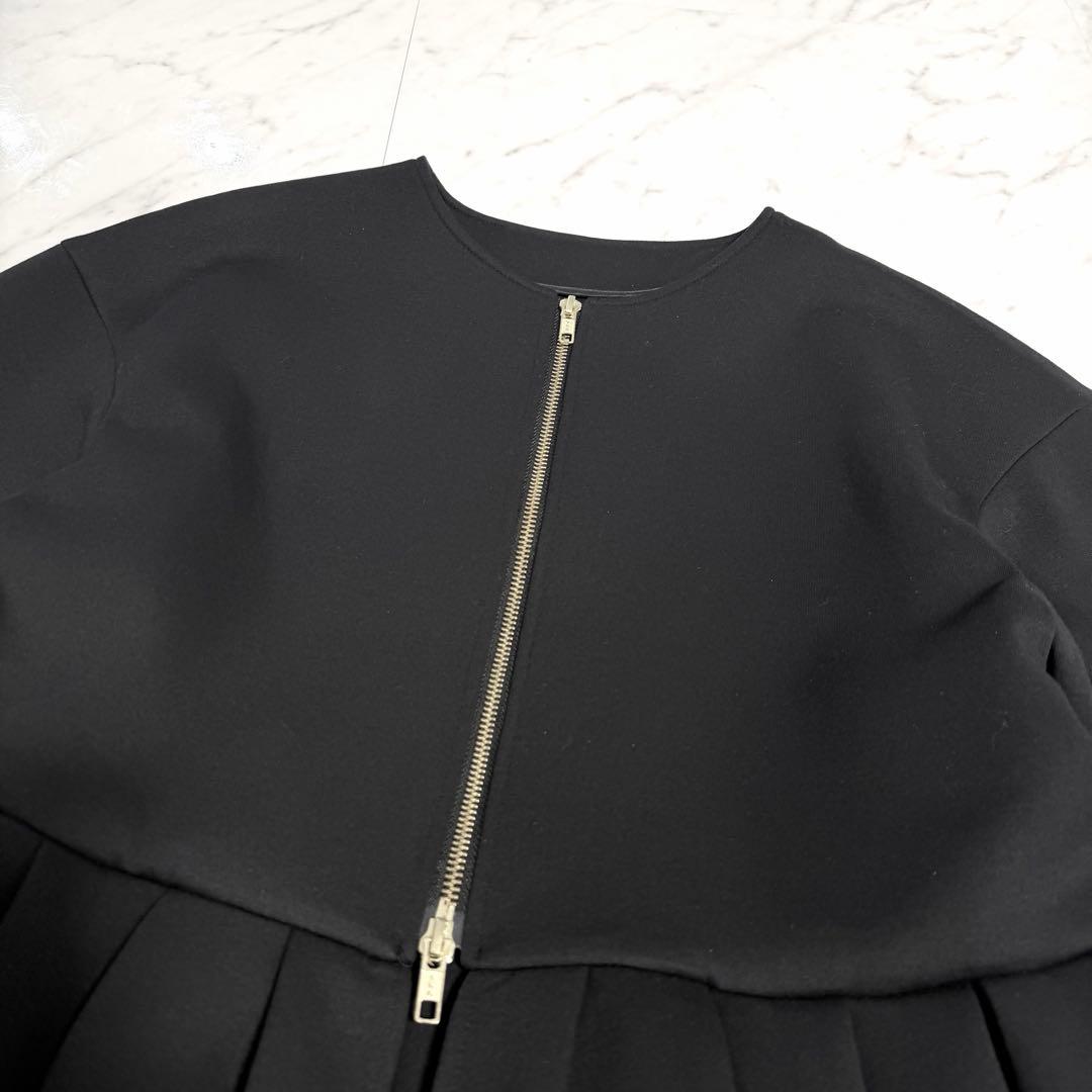 【美品】完売品✨️ロージーモンスター ノーカラー プックリ ジャケット フリル 黒