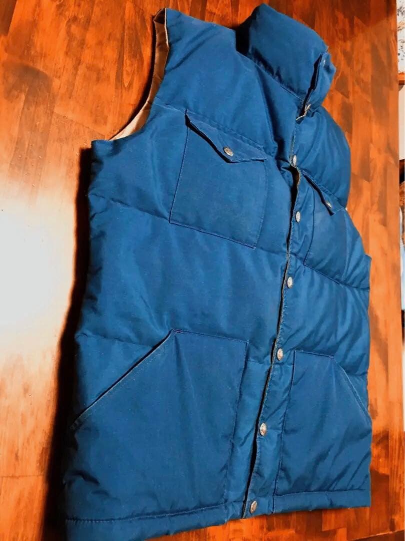 80S　NORTH FACE　茶タグ　ダウンベスト　USA製　ヴィンテージ　美品
