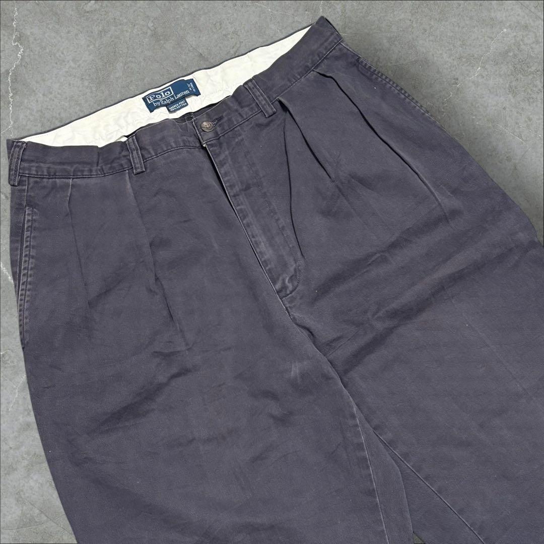 00sラルフローレンPolobyRalphLauren 2タックチノパンW35
