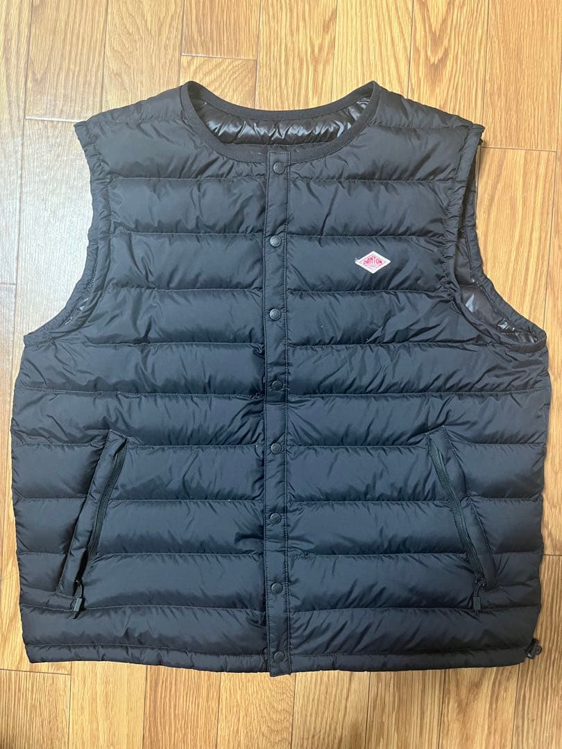 DANTON ブラック ダウンベスト