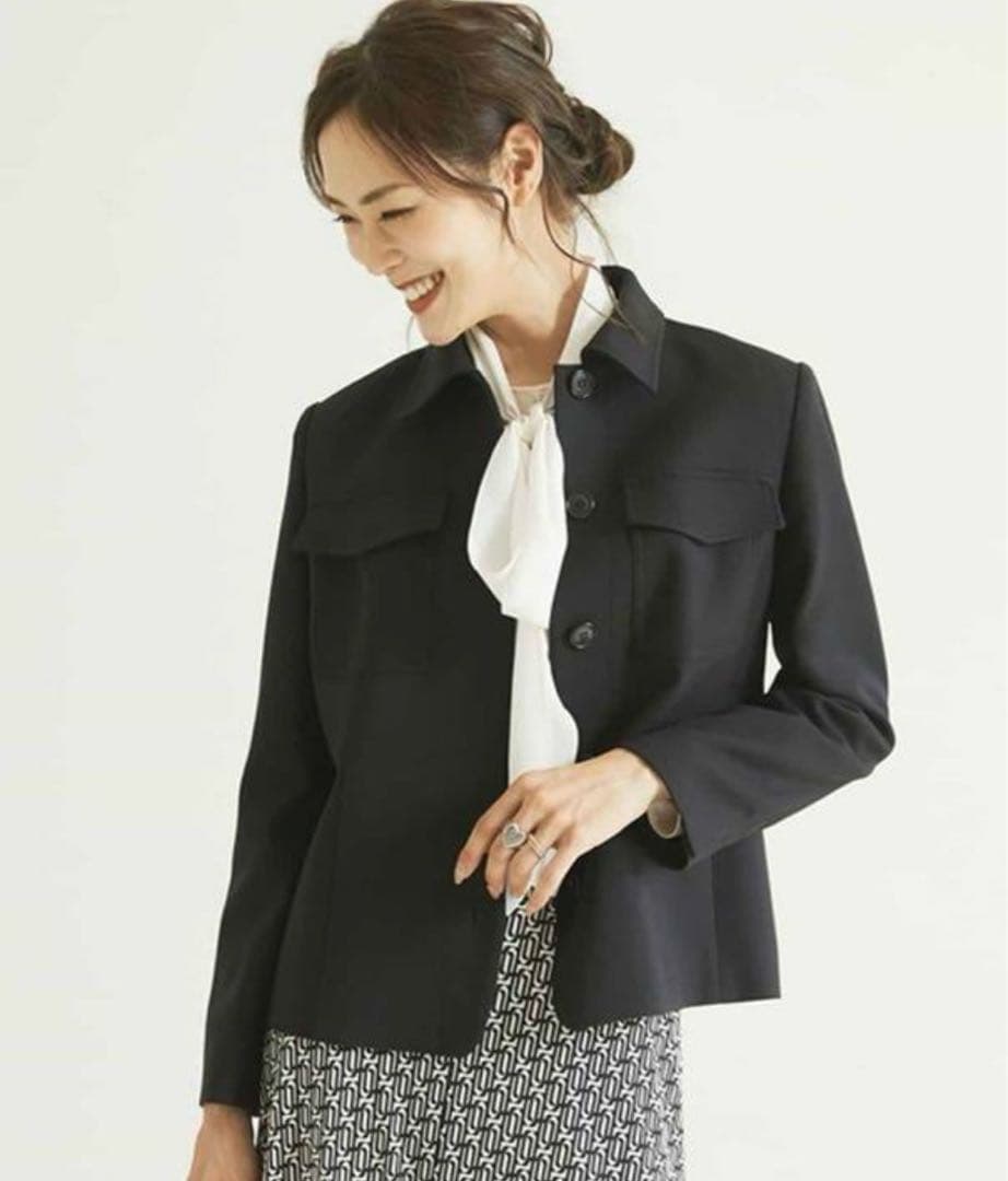 ミッシェルクラン　ダブルクロスサファリジャケット、キュロット セットアップ