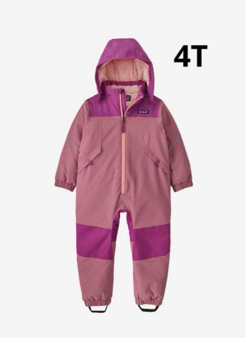 Patagonia 子ども用スキーウェア 4T ピンク