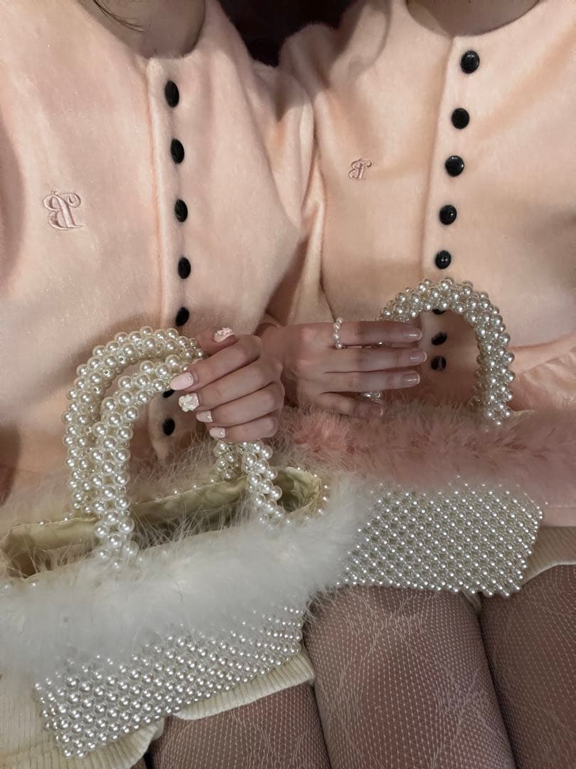 bibiy ペプラムカーディガン ピンク