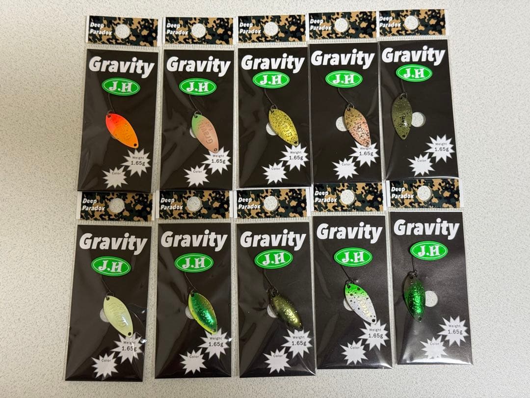 ディープパラドックス グラビティ 1.65g 城峰オリカラ 10色セット
