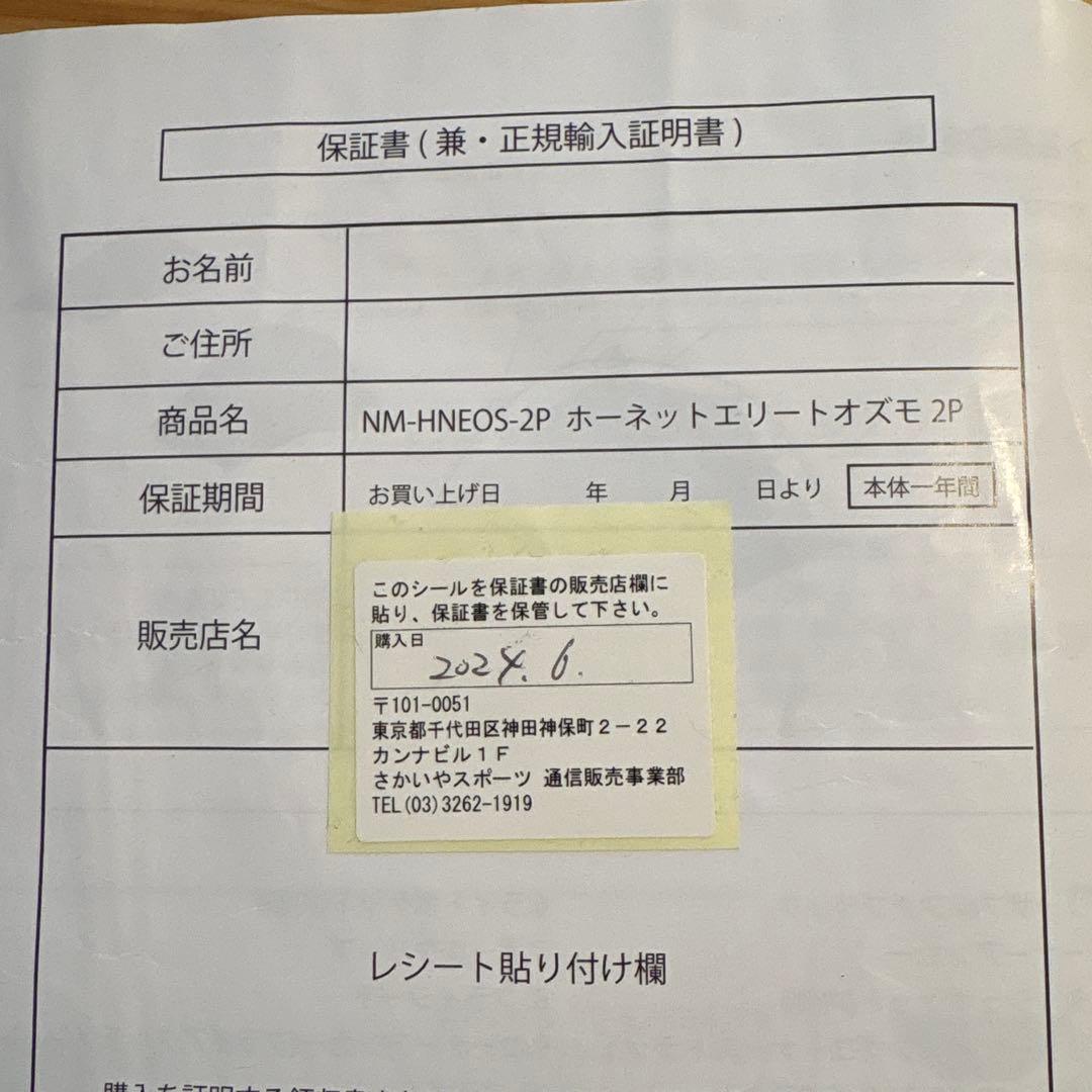 ニーモ ホーネットエリート オズモ 2P (フットプリント付)